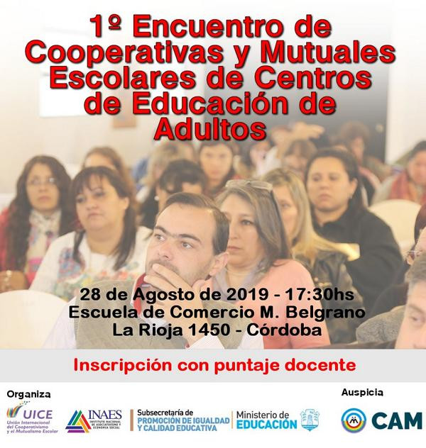 Se viene 1er encuentro de coop y mutuales escolares de adultos - FEMUCOR